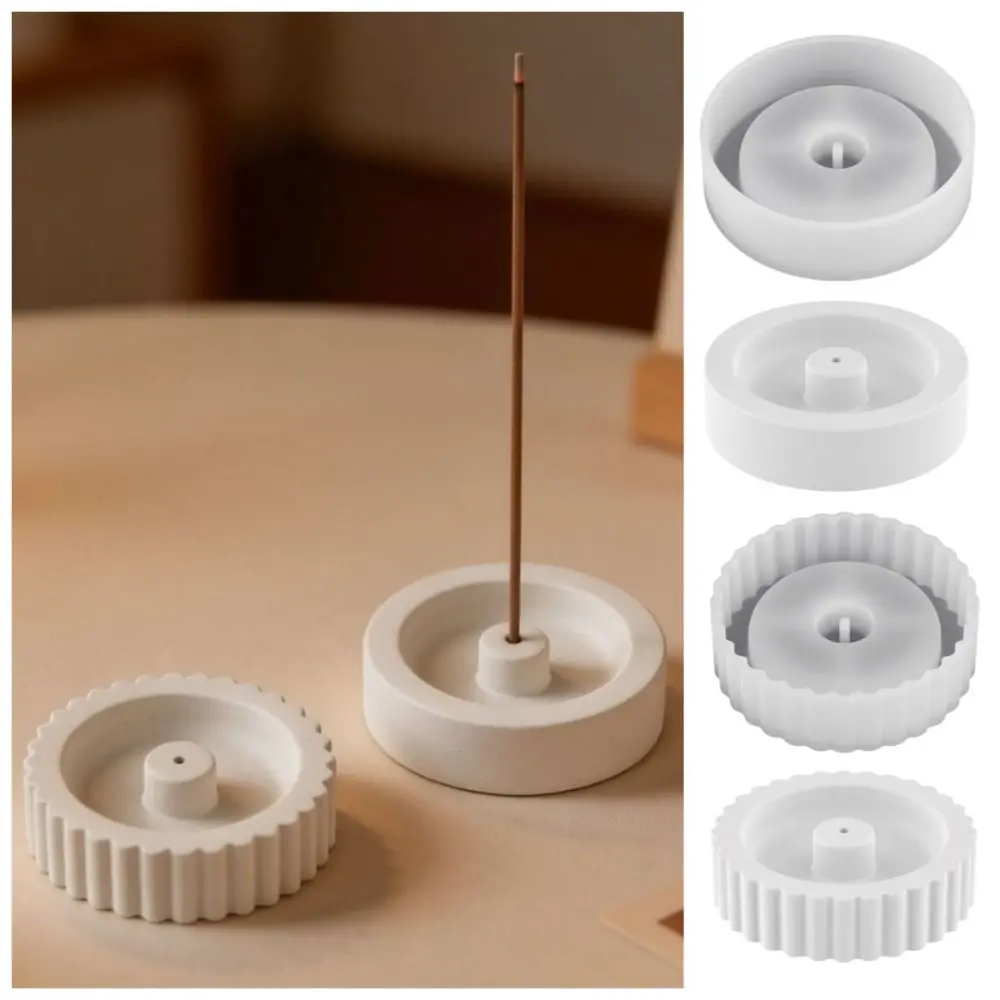 

2Pcs Convenient Creative Incense Stick Holder Mold Soft Easy To Demold DIY Silicone Mold Simple Flexible Gypsum Mold Home Decor