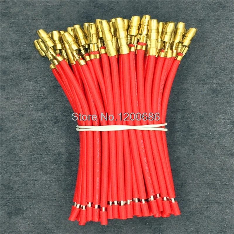 

10CM 50 piece red 20AWG 4.0 DJ221-4.0A Bullet Connector Male Female Classic Terminal Motorcycle