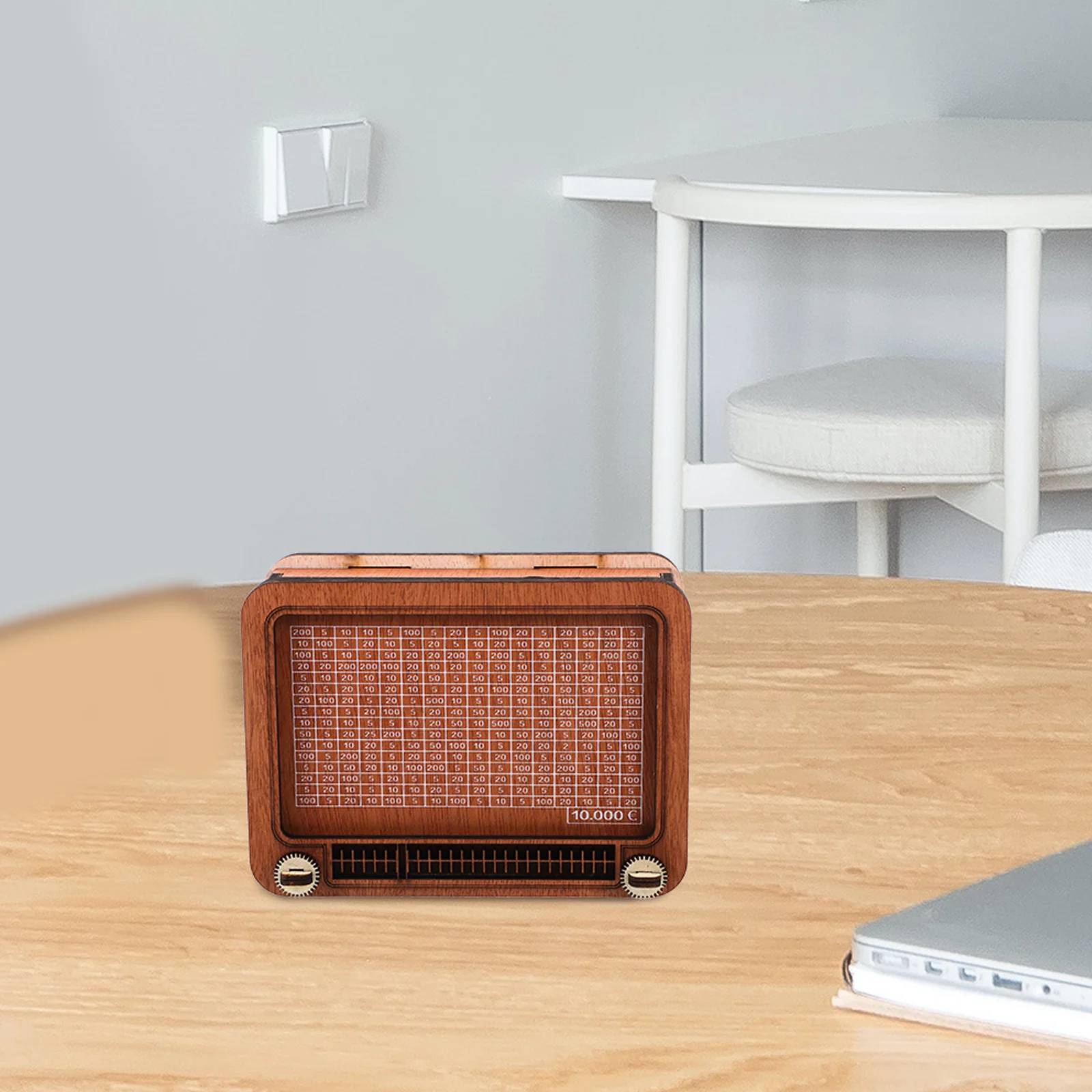 Creative Design Wooden Radio Saving Pot Exquisite Coin Holder for Home Decor Use Wooden Money Box Coin Bank Wood Money Box