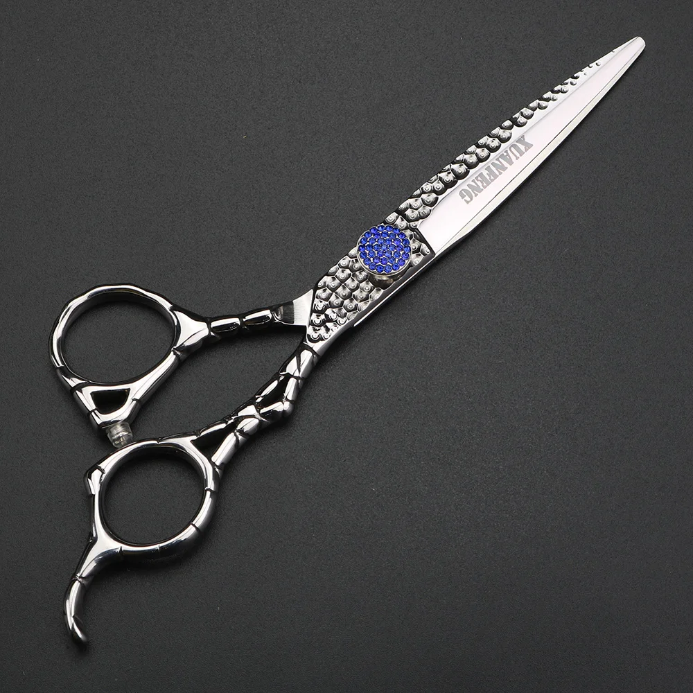 Forged hair scissors 6 inch Japanese 440C steel cutting and thinning scissors Barber scissors