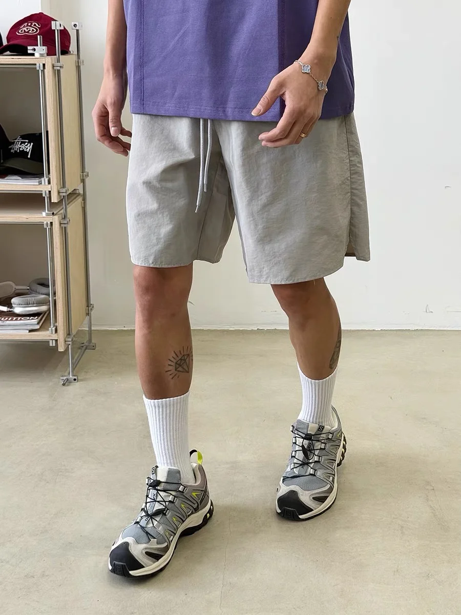 Estate americana retrò sottile Qui Dry a cinque punti da uomo casual allentato Fitn Baskeall sport orts coppia pantaloni a gamba dritta