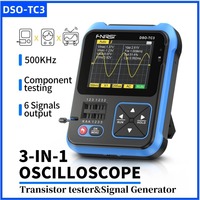 3-IN-1 Mini Digital Oscilloscope FNIRSI DSOTC3 Color Screen Handheld Oscilloscope Multimeter Signal Generator DSO-TC3