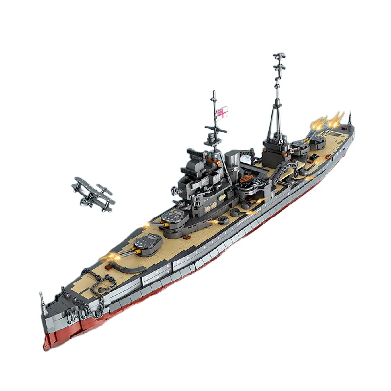 Königin Elizabeth Klasse Schlachtschiff Bausteine Set Military Cruiser Modell Bricks Sammlung Display Montage Spielzeug Erwachsene Geschenk