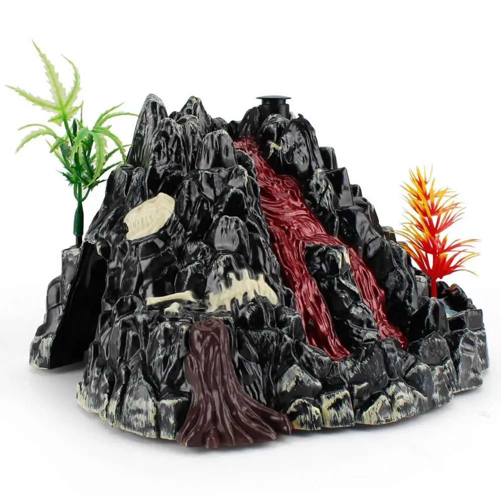 PVC Spray Volcano Model Light Safety Material Electric Volcano Simulation Scene Figure Mountain Shape Dinosaur Sound