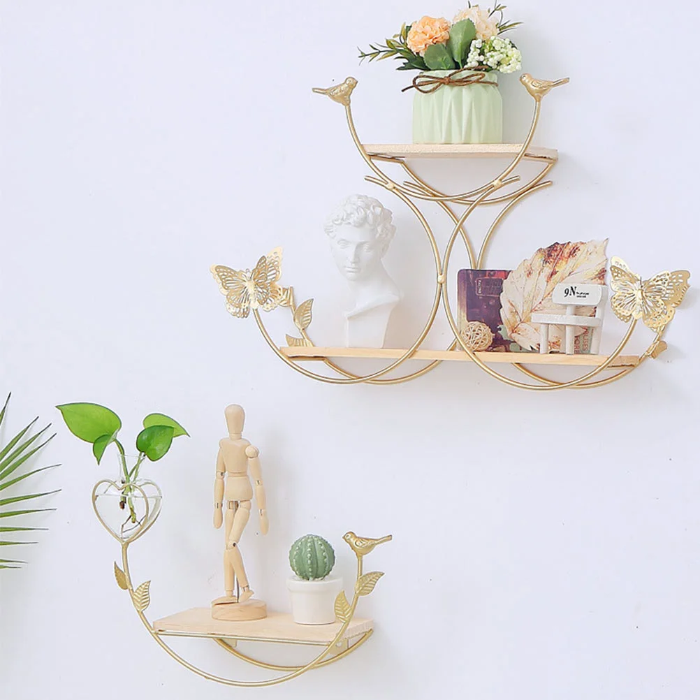 Decorative Shelf Wall-mounted Rack Holder Stand Multipurpose Sundries Household Shelves Flowerpot Organizer