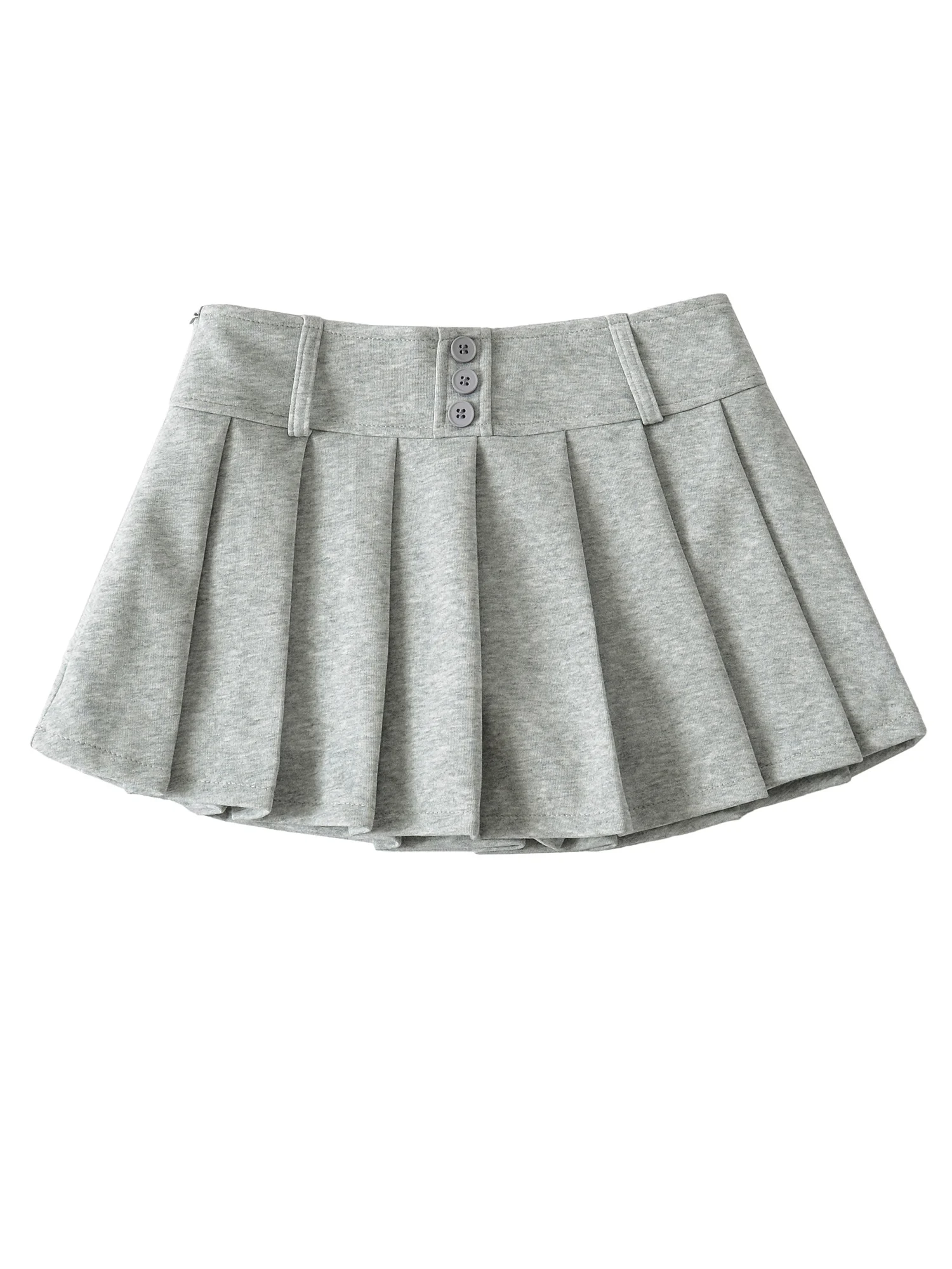 

American Sle Retro ort Skirt Women's Spicy Girl Anti-Light A-Line Pleated High Waist Skirt Cotton Blend Fabric