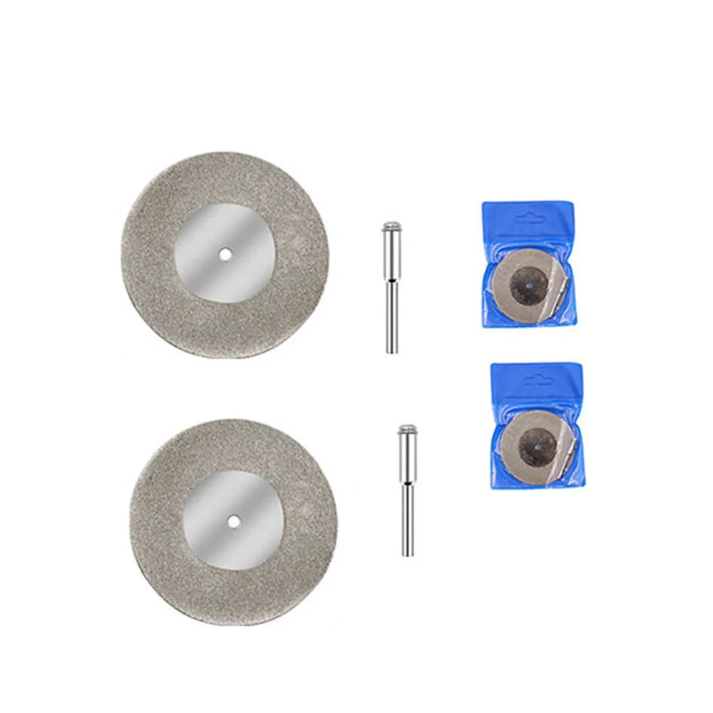 

4pcs/2kits 40/50/60mm Emery Cutting Blades with Rod Shanks 3mm Dremel Rotary Diamond Grinding Discs Abrasive Engraved Metal Jade