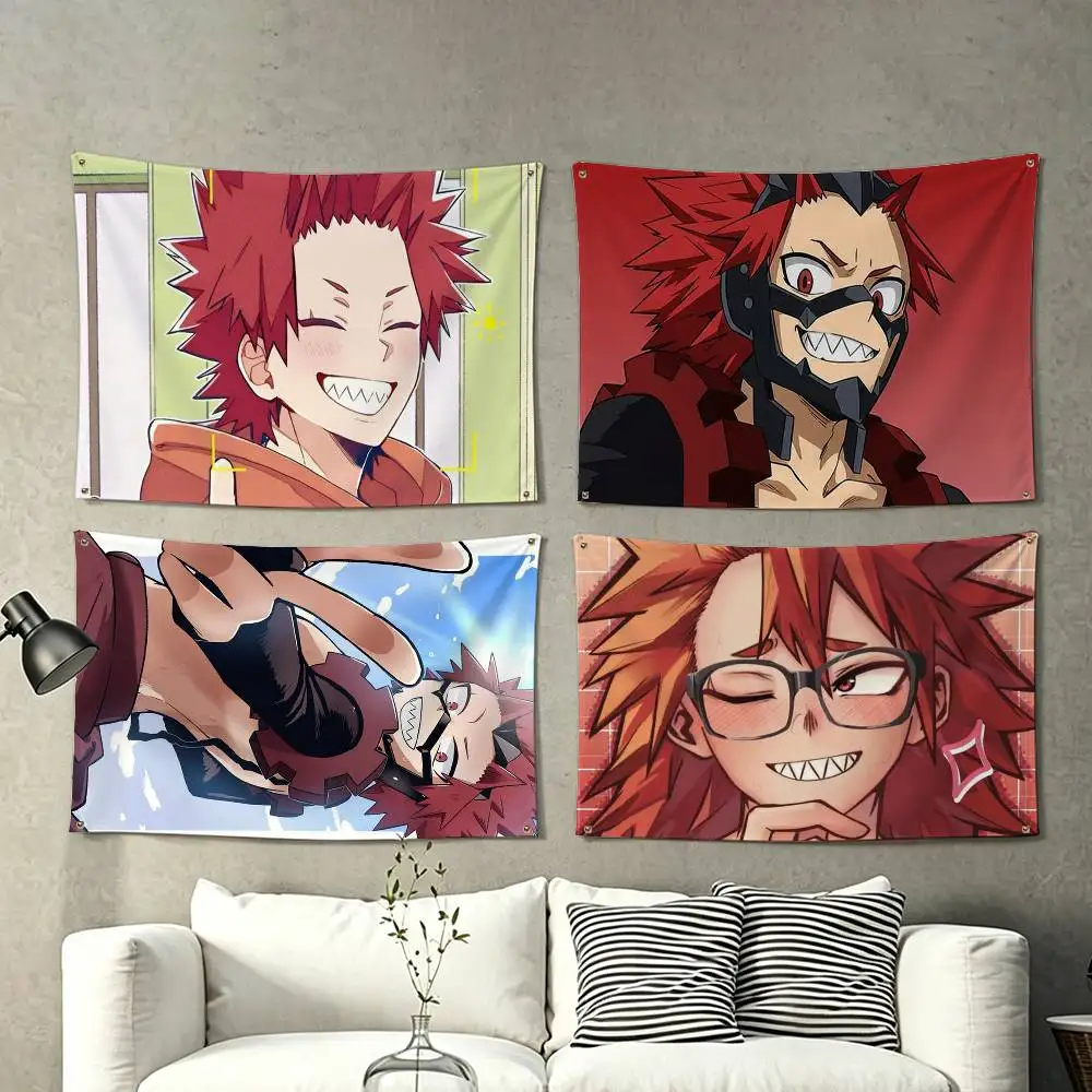 Cartoon Character Eijiro Kirishima  Flag Suitable For Party Club Outdoor Interior Wall Decoration Banner Fans Gift