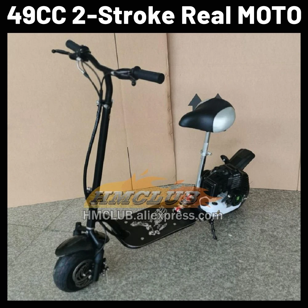 Adult Scooter 49CC 50CC 2Stroke Gasoline Motorcycle Racing MOTO Bike For Children New Year Birthday Holiday Festival Party Gifts