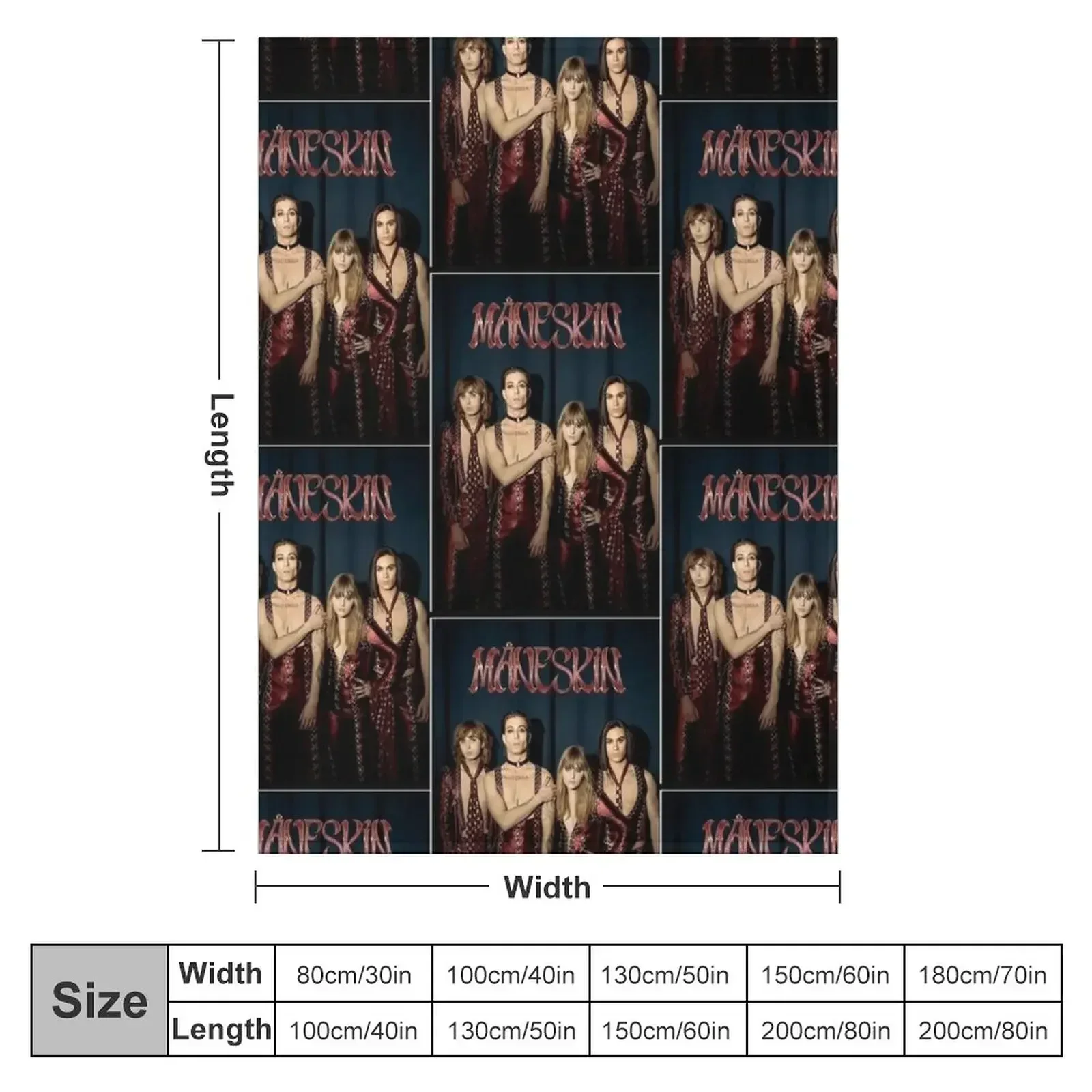 Maneskin rock band Maneskin Poster Throw Blanket Camping blankets and throws bed plaid Blankets