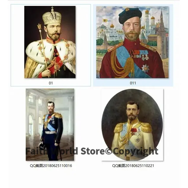 

4P # TOP home art -the last Emperor of Russia Nicholas II of Russia portrait print painting on canvas -