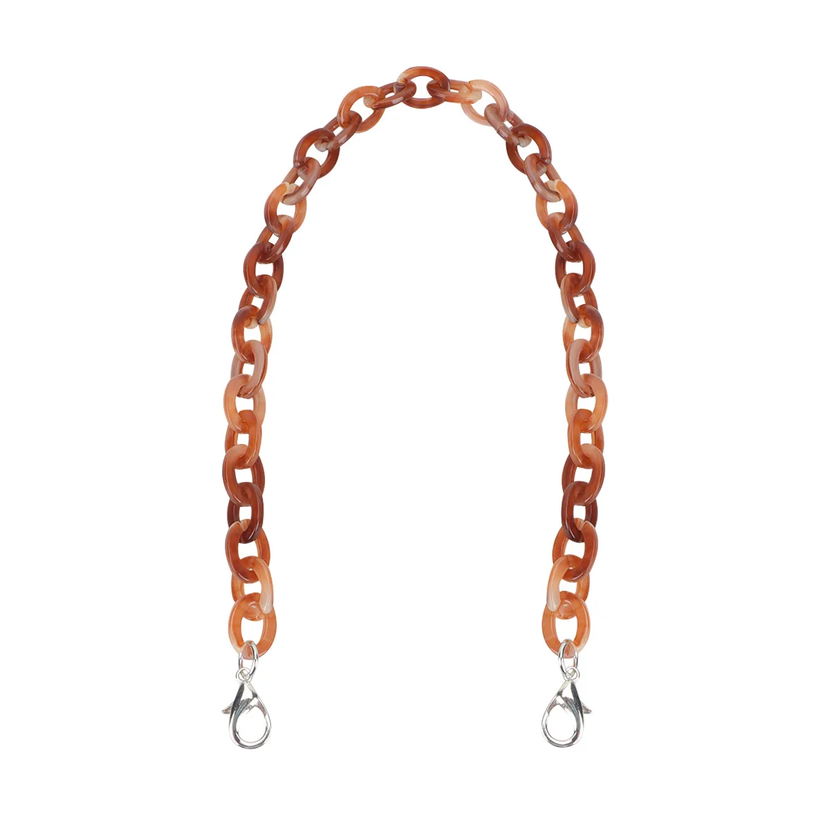 60 سنتيمتر حقيبة سلسلة الاكريليك سلسلة الزخرفية ملحق المزدوج نهاية سبيكة مشبك للإزالة أنيق استبدال حزام DIY بها بنفسك الصغيرة