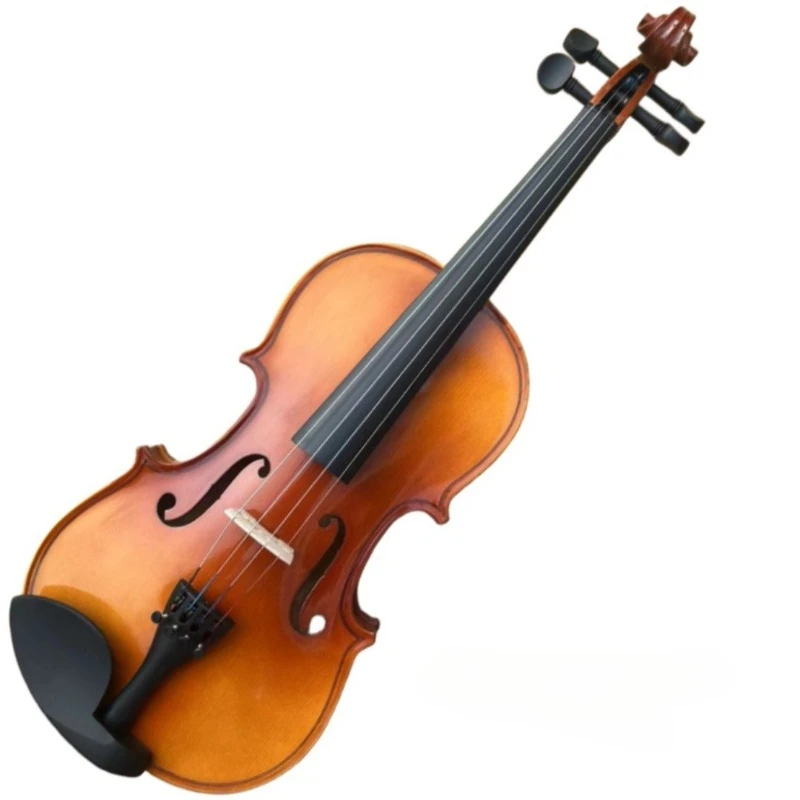 Portable Violins with Storage Box Beginners Violin Wooden Practice Playing Violin Maple Spruce Back Side Panel Violins Set