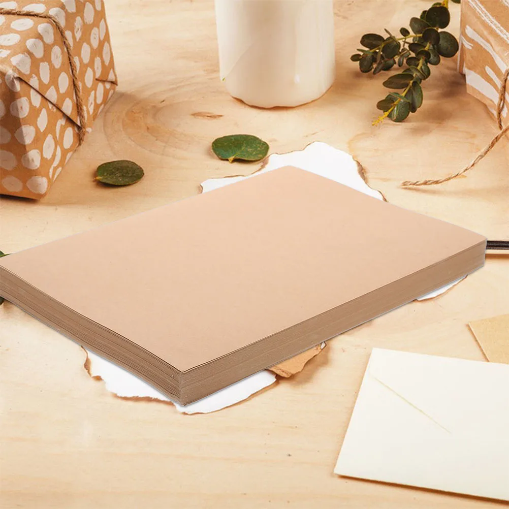 50 hojas de papel Kraft marrón, tarjetero resistente para manualidades, proyectos de bricolaje, fabricación de tarjetas, arte de fondo, álbumes decorativos seguros