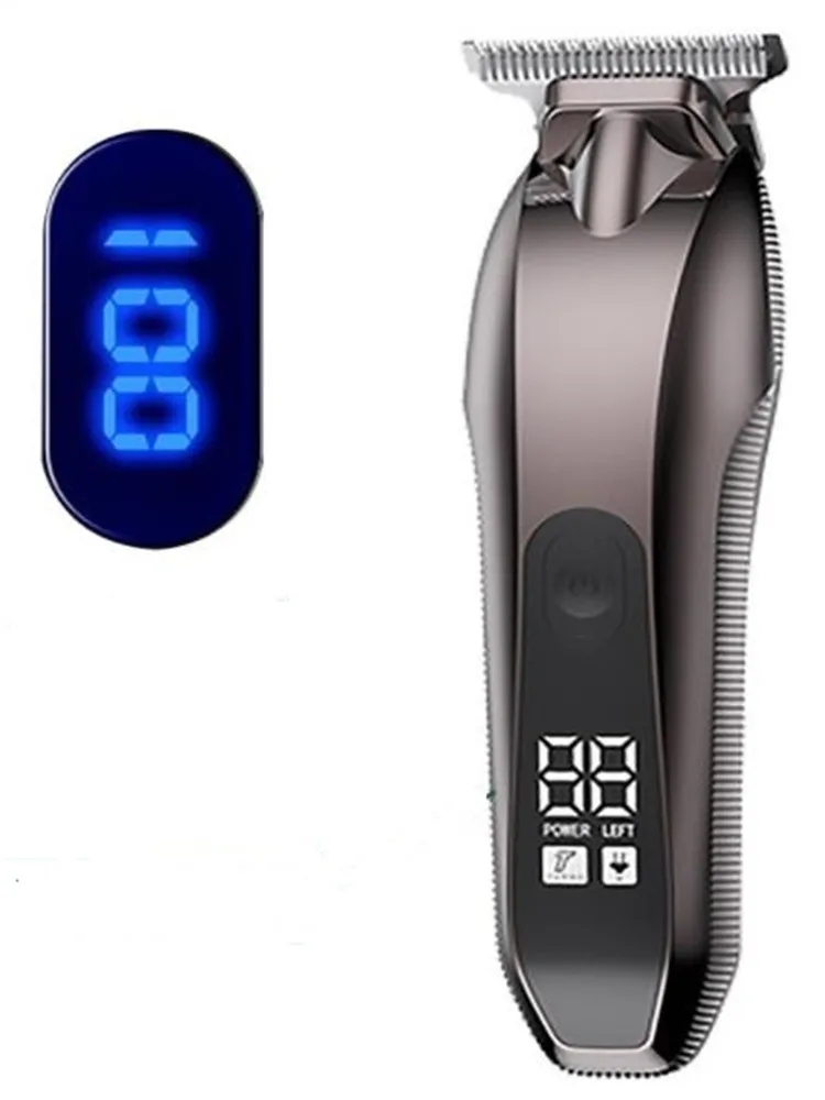 الكهربائية تتلاشى نمط المتقلب للرجل المهنية آلة قطع الشعر الحلاق المقص T شفرة 0.1 مللي متر صفر الفجوة القاطع الحلاقة الحلاقة
