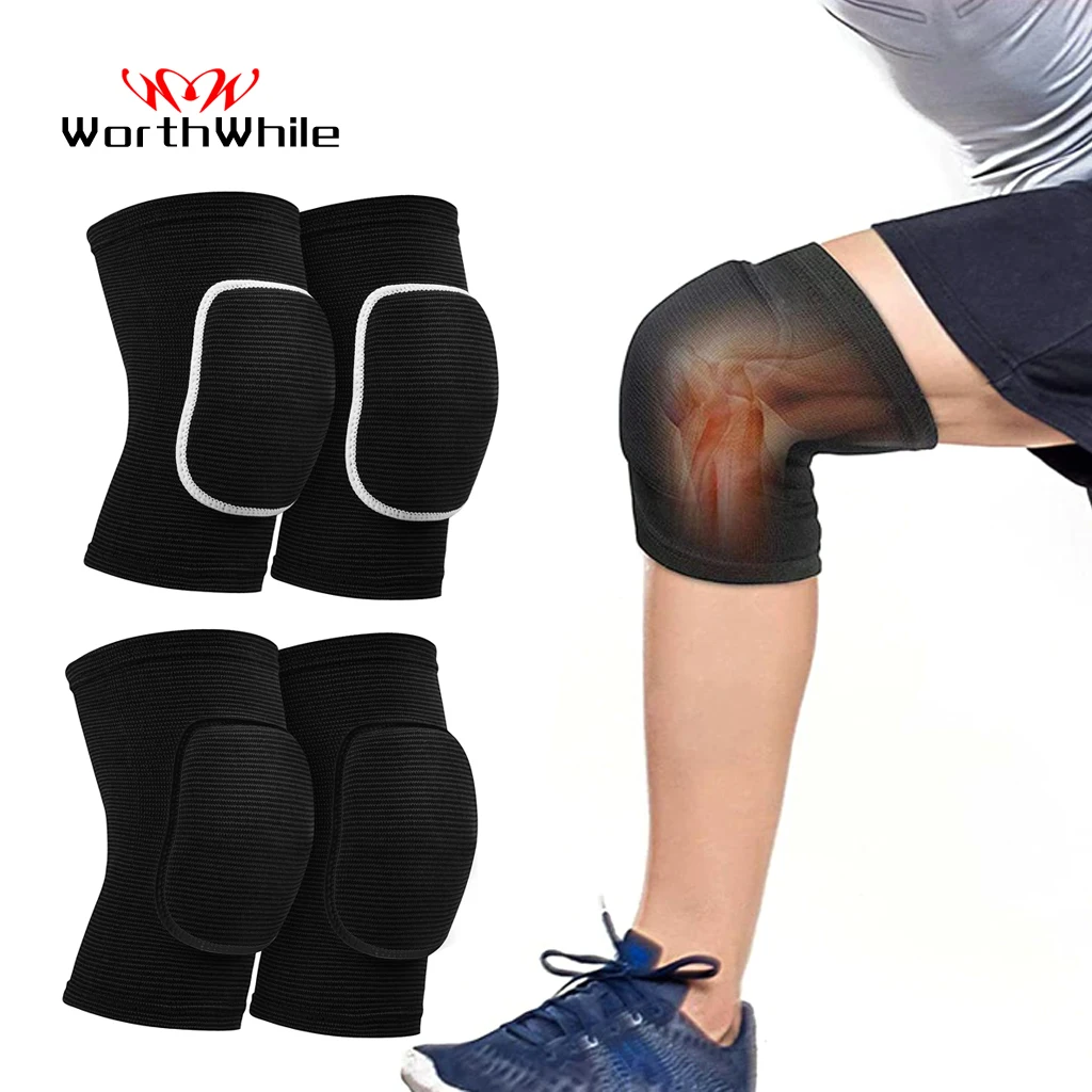 WorthWhile Dancing Knee Pads for Volleyball Yoga Women Kids Men Patella Brace Support EVA Kneepad Fitness Protector Work Gear