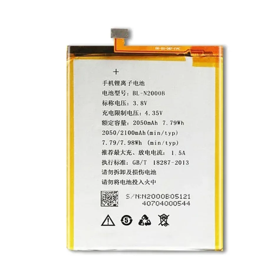 

For Gionee GN9005 Elife S5.1 For Fly IQ4516 BL-N2000B 2050mAh Mobile Phone Battery