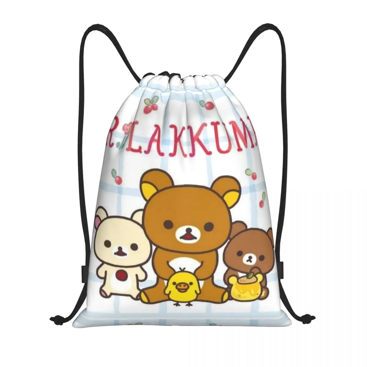 

Korilakkuma Cherry Rilakkuma Сумки на шнурке Баскетбольный рюкзак Спортивный рюкзак Сумки на шнурке для йоги