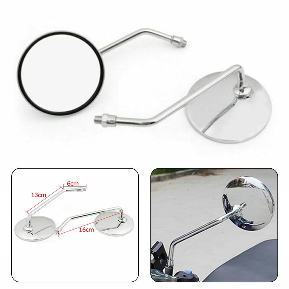For Suzuki 10MM Round Rearview Mirrors for Classic Models For GT125 For GT185 For GT250 For GT380 For GT550 For GT750