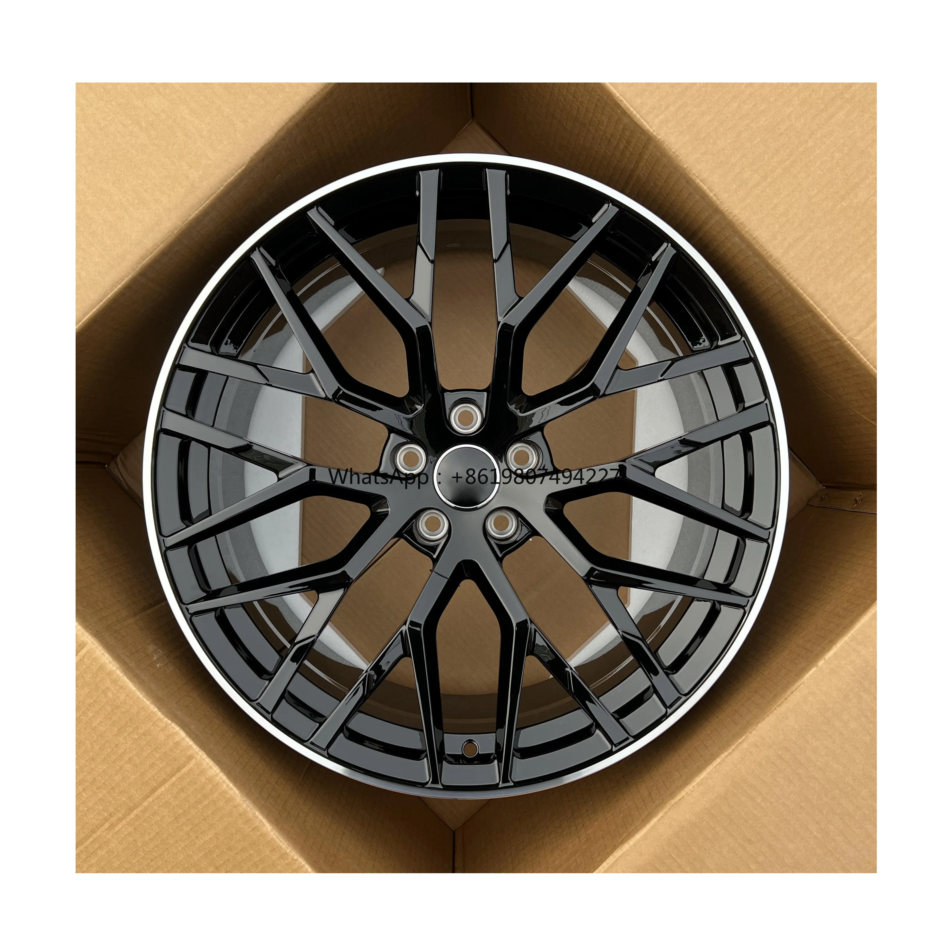 

Aluminium Alloy Forged Wheels Black Machined Lip in Stock 8.5JX19 5*112 for A3 S3 Q3