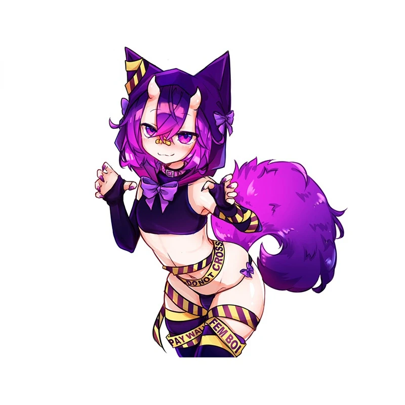 

Femboy Hooters Furry Cartoon Anime Car Stickers Vinyl Waterproof Graffiti Sticker for RV VAN Occlusion Scratch Motorcycle Decal