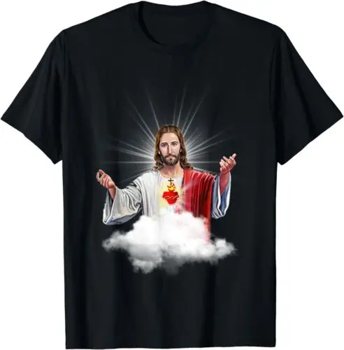 NEW Sacred Heart of Jesus Christ Cath0l!c Immaculate Heart Gift T-Shirt S-3XL