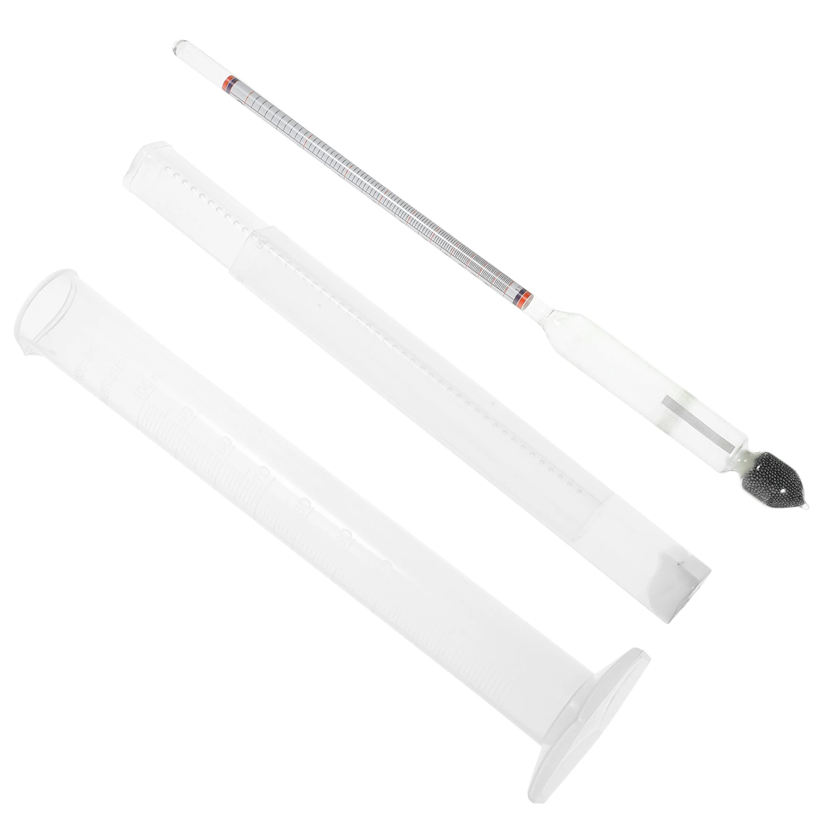 

1 set Alcohol Concentration Meter Hydrometer for Brewing Beer Making Plastic Tester Jar Specific Alcohol Density