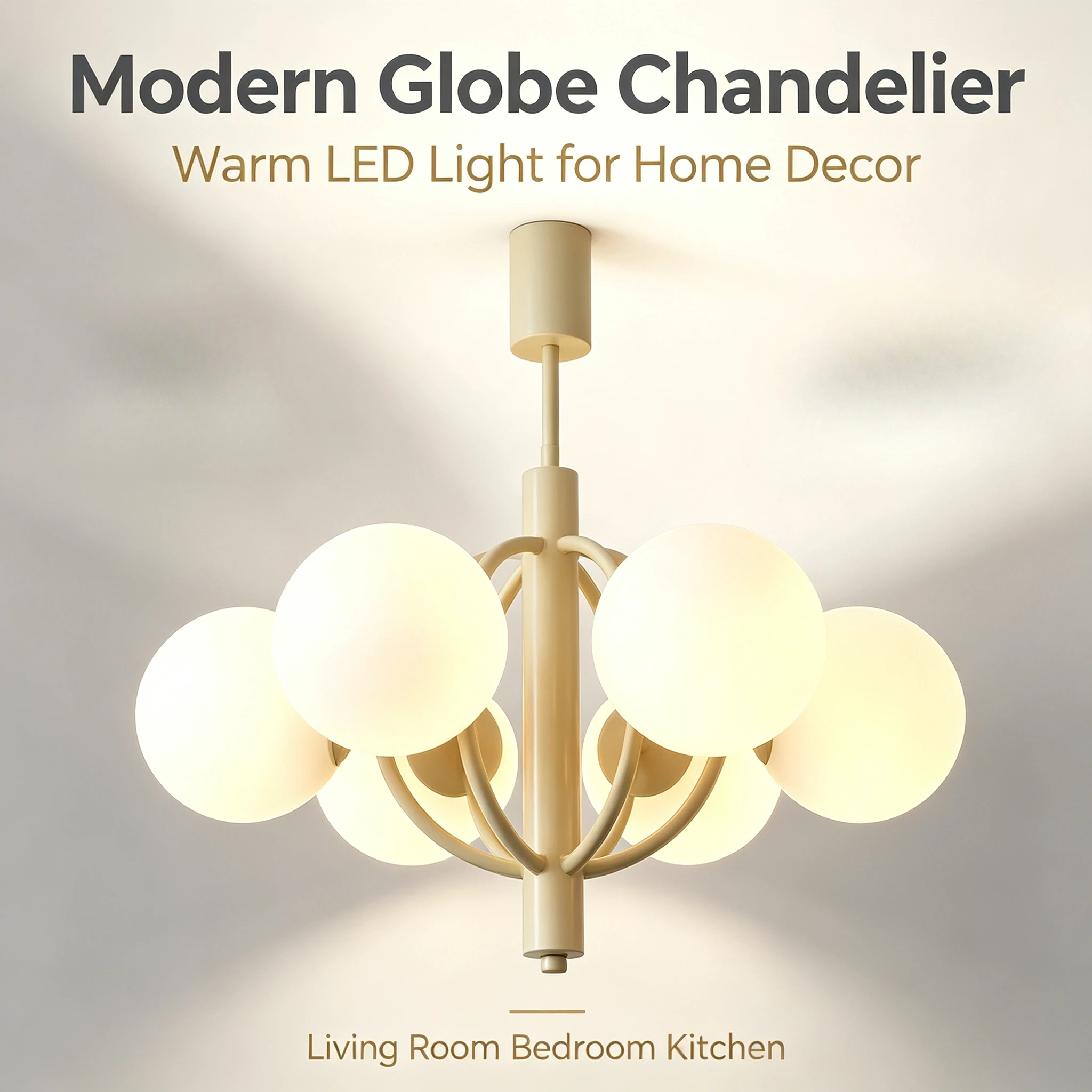 Modern Multi Heads Glass Ball Pendant Lights Living Room Decor Bedroom Chandeliers Dining Table Hanging Lamps Led Lights Fixture view 2