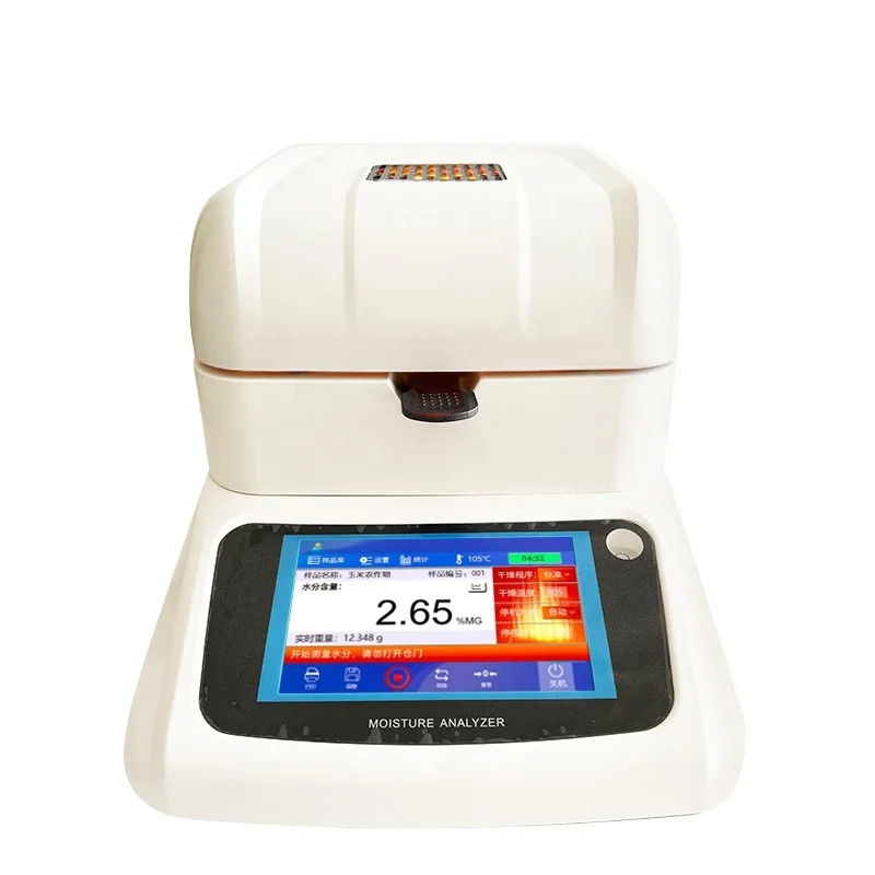 

High Precision Rapid Moisture Meter Halogen Moisture Meter Tester Touch Screen Moisture Meter