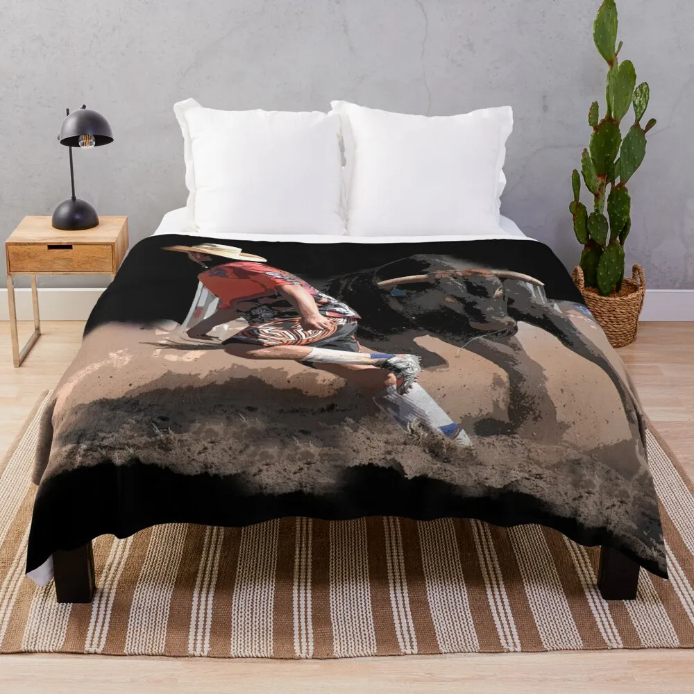 

ARENA ANGLES, RODEO BULL FIGHTERS, RODEO CLOWNS Throw Blanket Flannels Blanket Blanket For Decorative Sofa Fluffy Soft Blankets