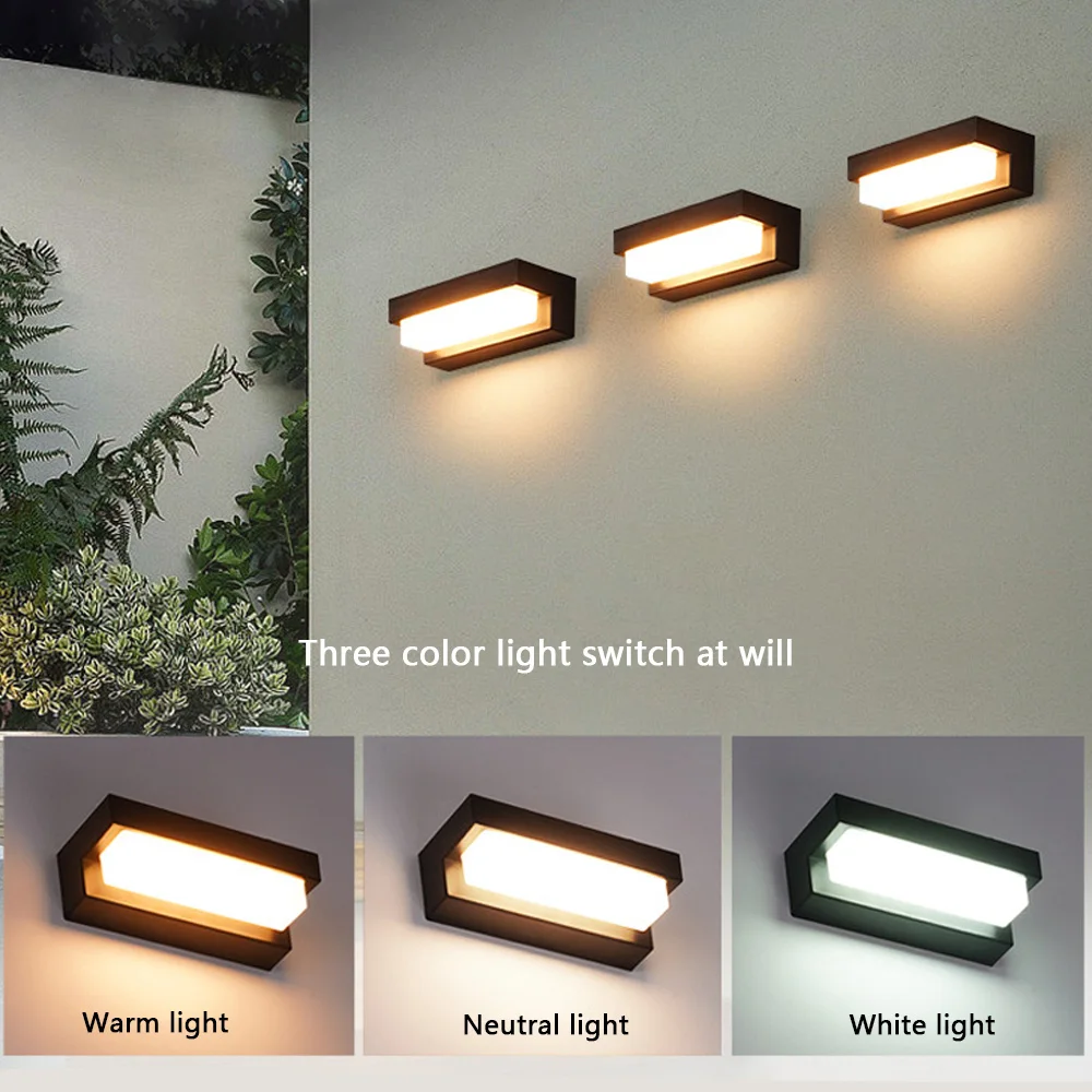 Solar wall light outdoor waterproof garden wall light household outdoor light control hanging wall light without punching holes