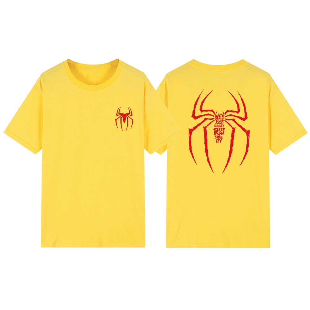 Mit großer Macht kommt große Verantwortung T-Shirt Tom Holland Shirt Superhelden-Filmreihe T-Shirt Unisex T-Shirts Fans Geschenk – Detail 5