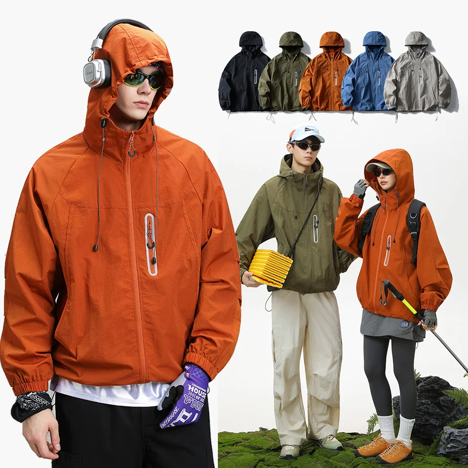 Berg Im Freien Wasserdichte Funktionale Kapuzenjacke Männer Frauen Streetwear Fashion Lose Beiläufige Sport Jacke Paar Mantel