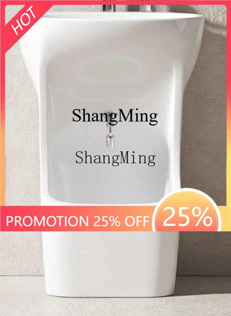 

FGgood-looking multifunctional double-layer basin, new face, hand and foot integrated ceramic pillar basin