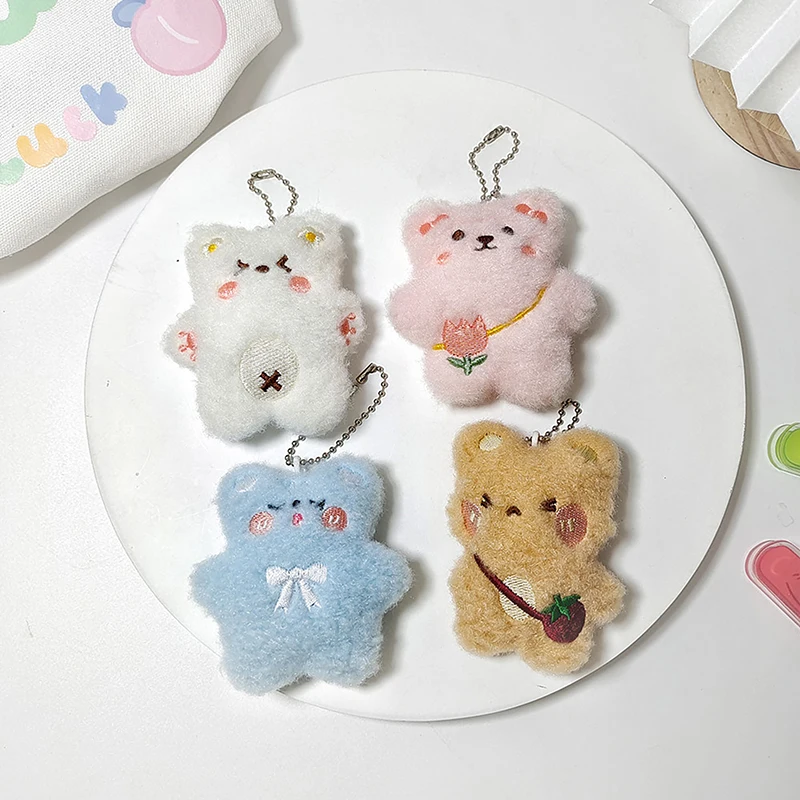 

Корейский стиль Kawaii маленький медведь плюшевая игрушка мультяшное животное кулон брелок милая мягкая кукла для детей Рождественский подарок