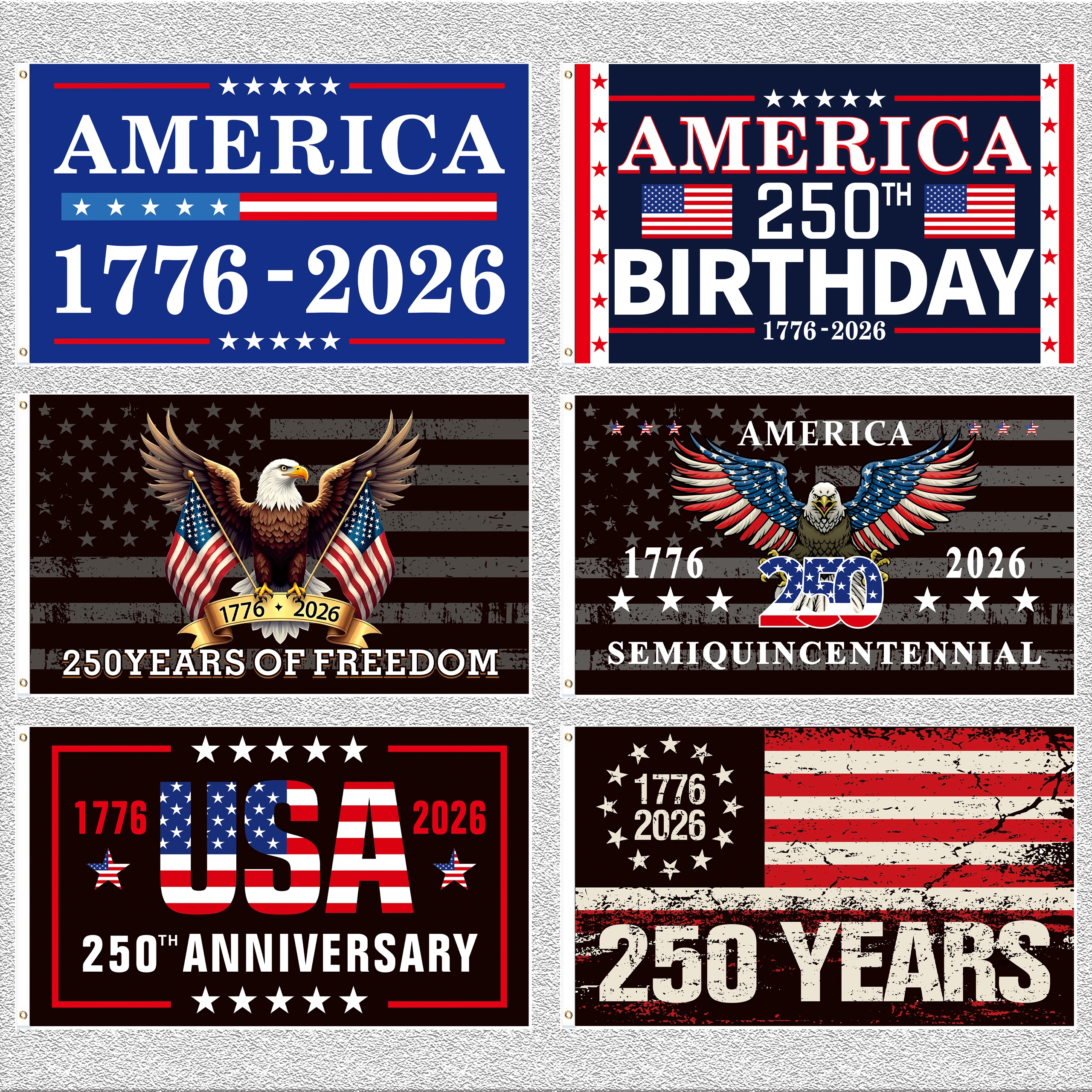 3x5 feet United States 250th Anniversary Flag 1776-2026, Independence Day Flag, 250 Years US Birthday Outdoor Flag Parades