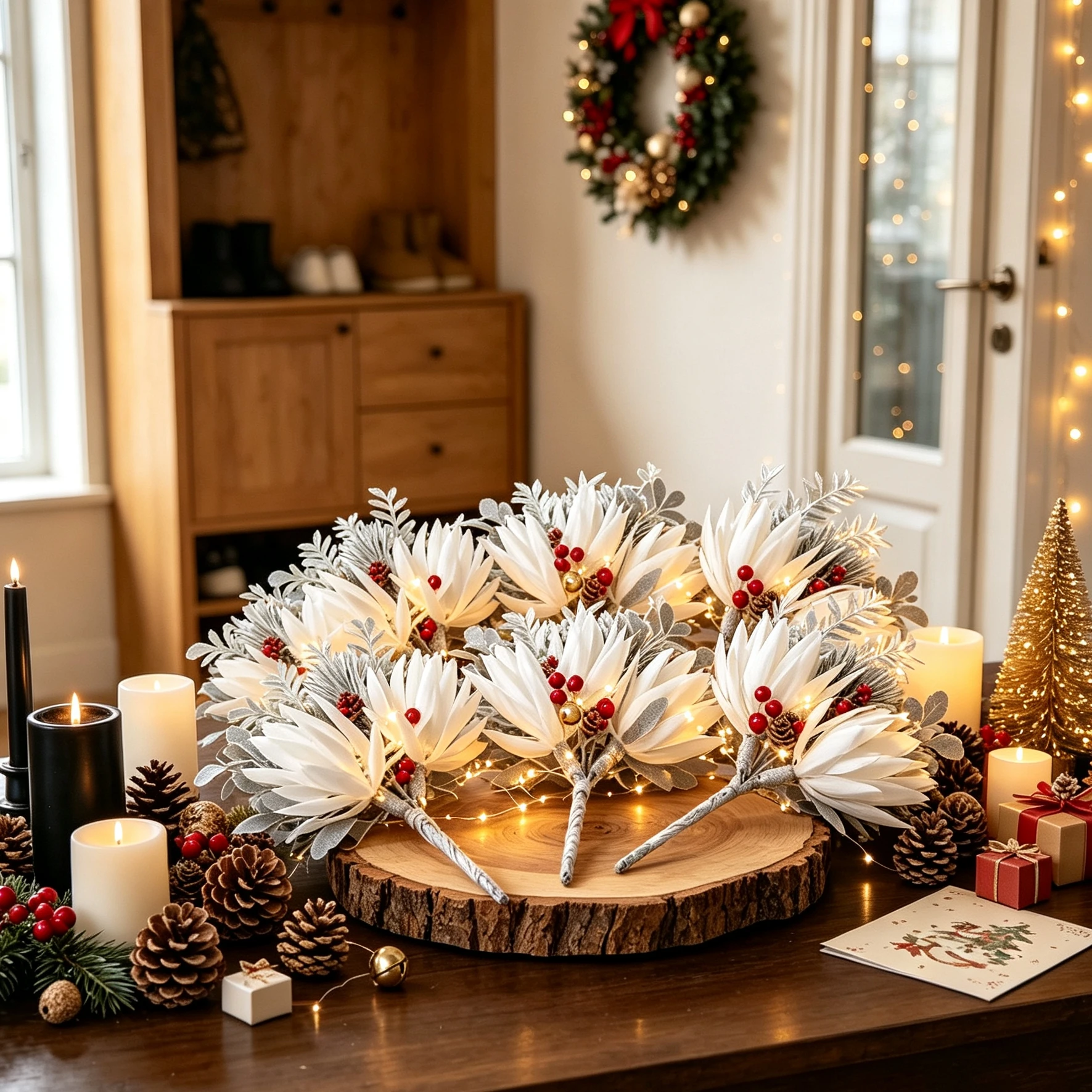 5/10 Stück Künstliche Blumen für Zuhause, Weihnachtsbaum, Hochzeit, Garten, Dekoration, Girlande, Brautaccessoires, Ausverkauf, DIY-Geschenke, Bonbonbox – Detail 3