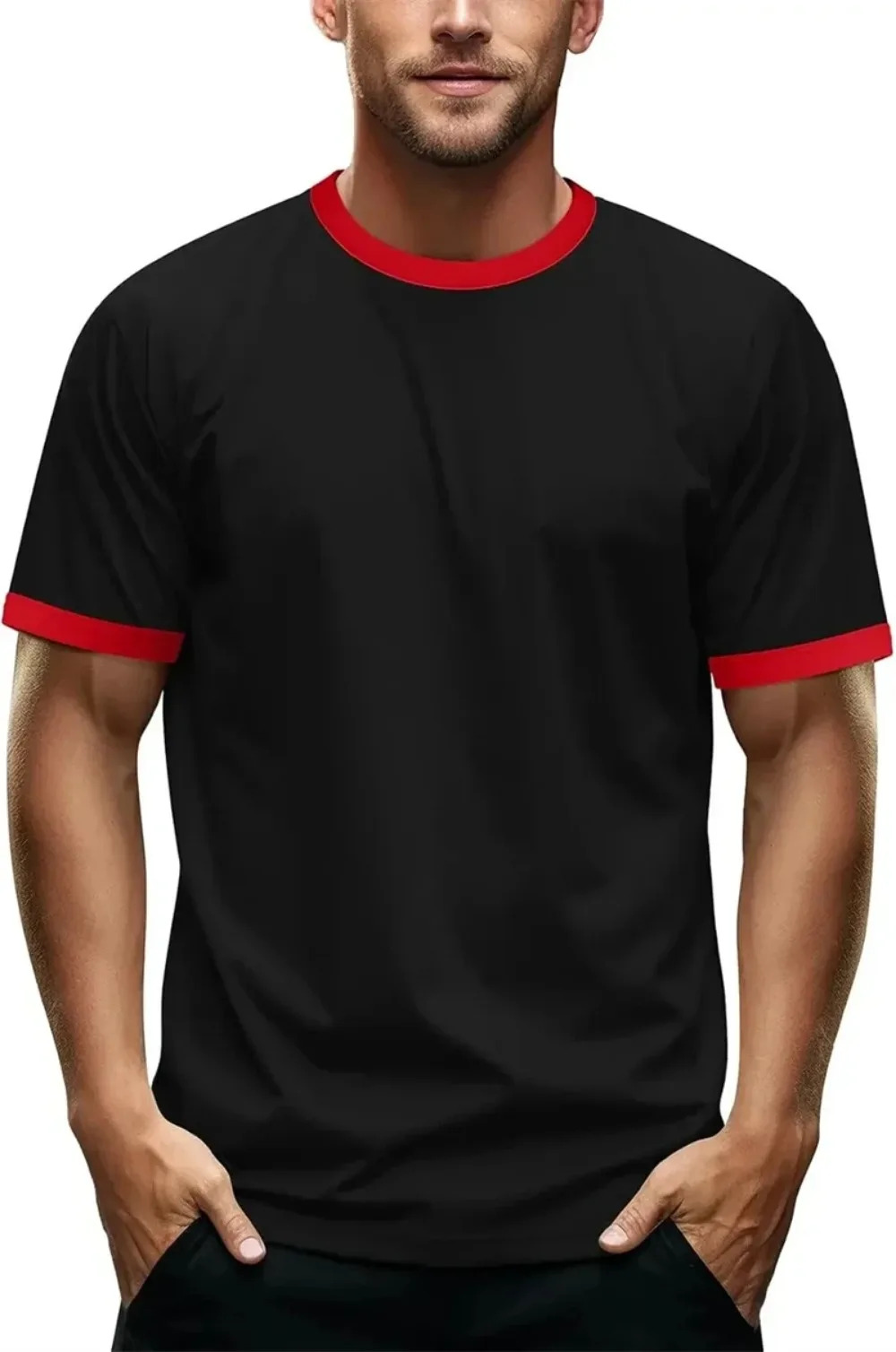 Retro Minimalist Solid-color 3D Print Sprots Breatha Quick-dry Men's T-shirt Outdoor Street Fashion Casual Parent-Child Clothing