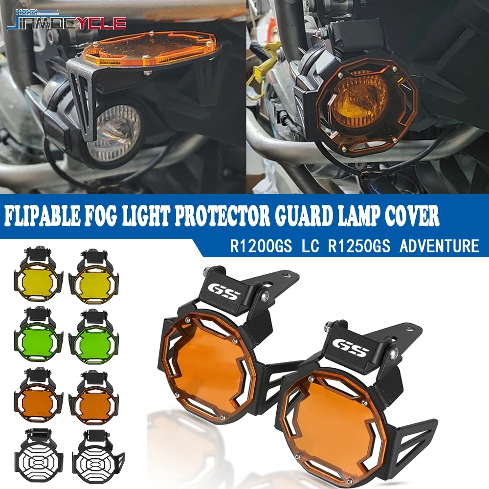 Acessórios da motocicleta Flipable Fog Light Protector Guard Lamp Cover Shiled para BMW R1200GS R1250GS Adventure ADV R1200 R1250 GS