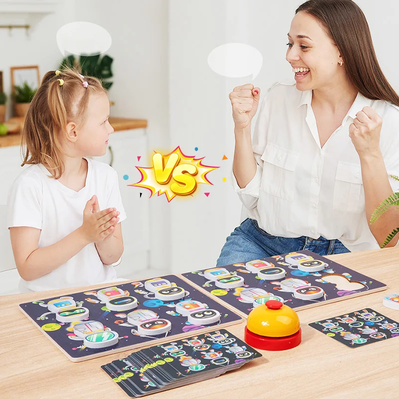 Montessori Double Battle Building Blocks ปริศนาเด็ก Interactive ของเล่น Logic Thinking การเรียนรู้ของเล่นเพื่อการศึกษาของขวัญ