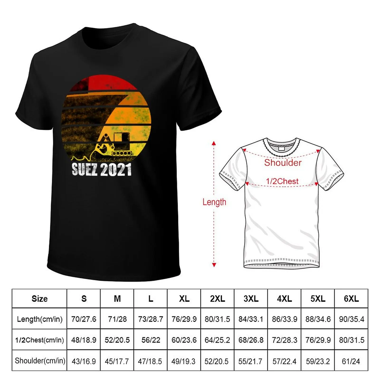 Ship Stuck Suez Canal Digger Distressed Sunset T-Shirt for a boy anime figures basketball graphic tees mens designer clothes