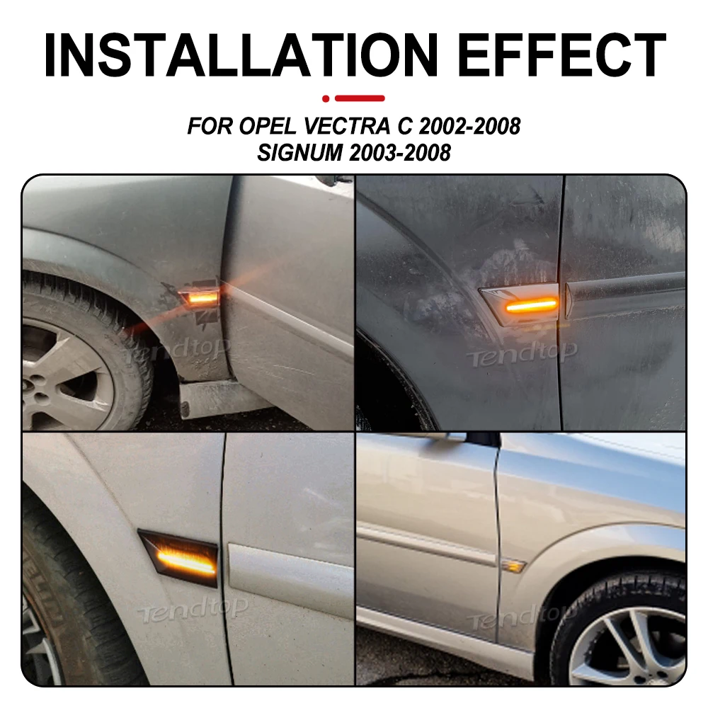 ダイナミックLEDサイドマーカーライト,ターンシグナル,Opel vectra c 02-08用シグナルライト,signum 03-08,サイドリピーター