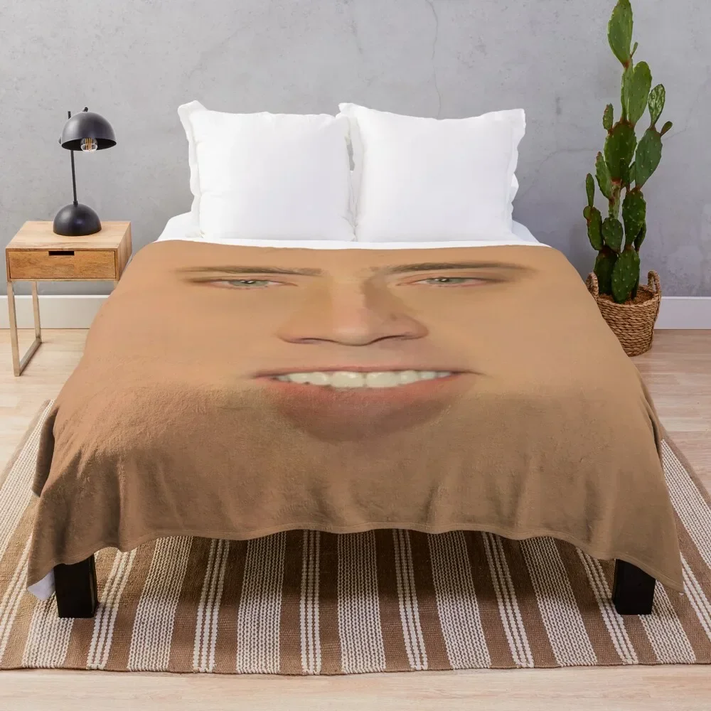 

Nicolas cage Giant Face Throw Blanket Hairys Luxury Throw Decorative Beds Blankets