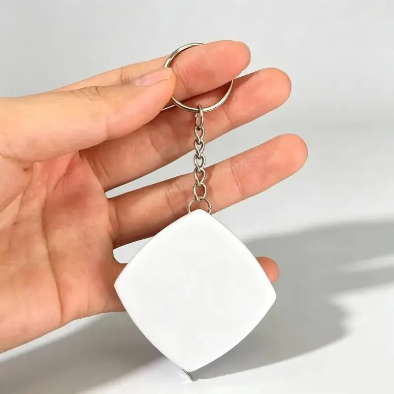 1/2Pcs Metric And Imperial System Key Ring Mini Steel Tape Measure Pocket Portable Compact 2 Meters Small Tape Measures