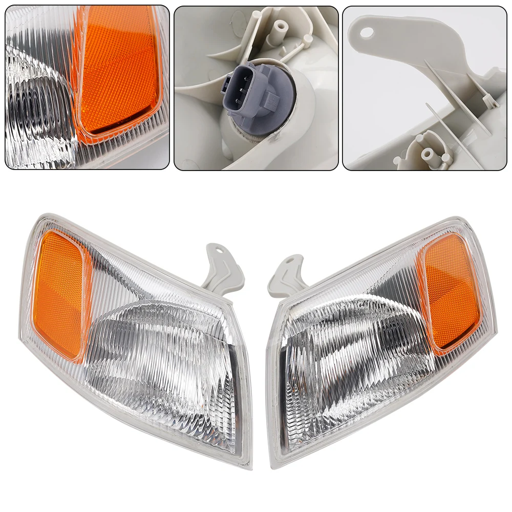 1pair Parking Signal Corner Marker Lights Lamps Lenses for 97-99 Toyota Camry 81520-AA010 81510-AA010 Light Cover Replacement