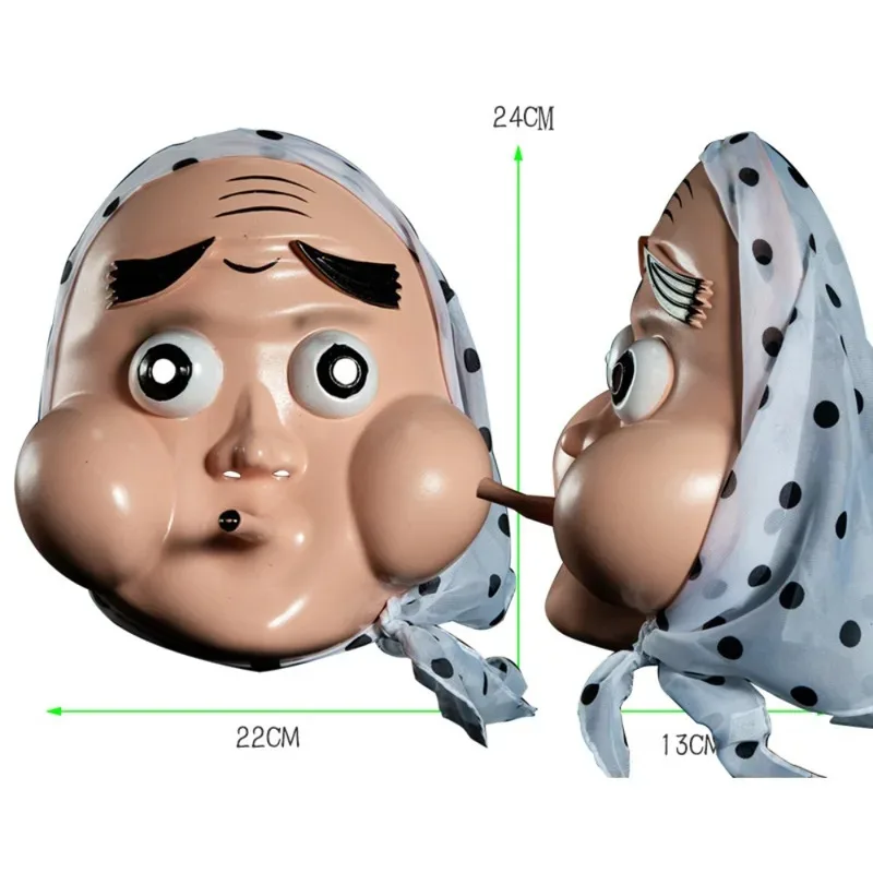 Hotaru Haganezuka Cosplay Mask ABS Hyottoko Mask with Spotted Head Scarf Costume Accessory Masques Party Carnaval Mask New