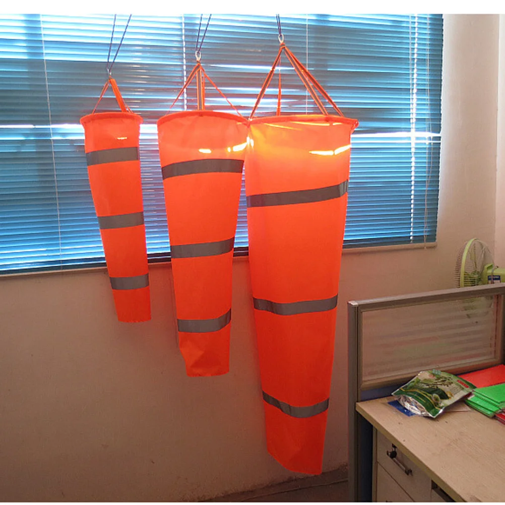 Windsock 0.8M Ripstop Waterproof Fluorescent Reflective Belt Outdoor Indicator For Meteorology Agriculture Environmental