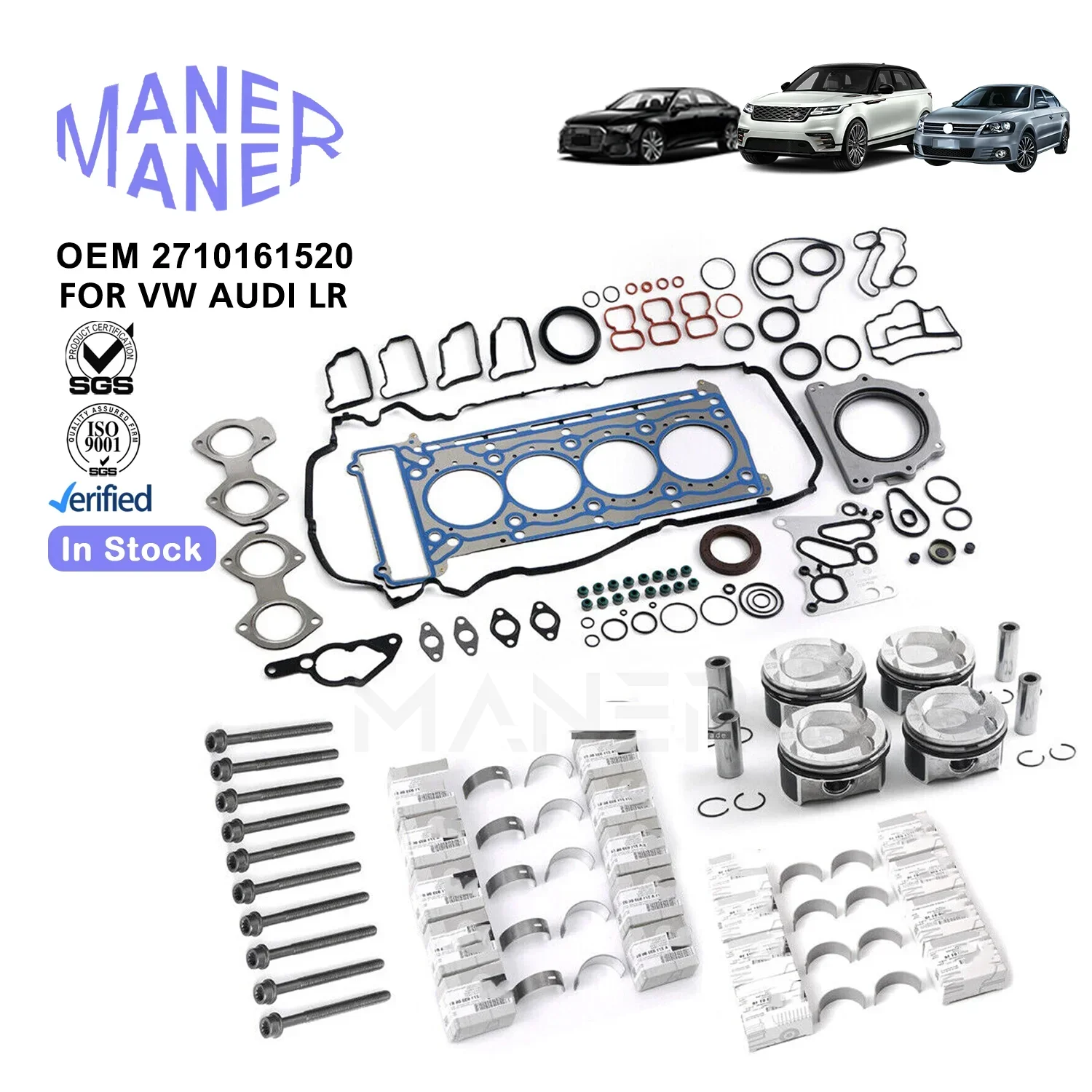 2026/MANER Auto engine System 2710161520 Cylinder Head Gasket Set Engine Full Gasket Set Kit For