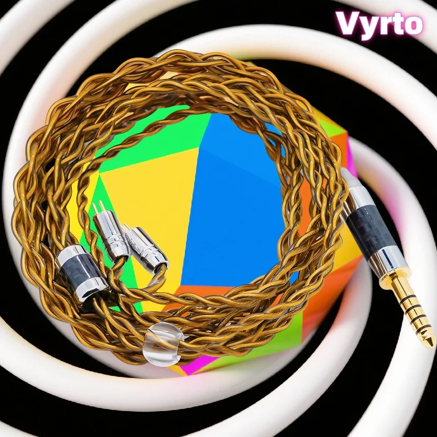 

Vyrto-A12 HIFI Earphone Upgrade Cable 4-Strand Single Crystal Copper Gold Plated 0.78 Pin 2.5/4.4mmHeadphones Upgrade Cable