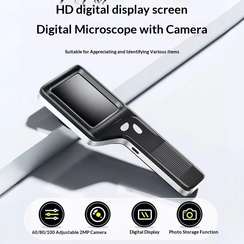 High-definition Digital Microscope for Electronic Magnifying Glass Identification Repair Diamond and Jade with Light Handheld
